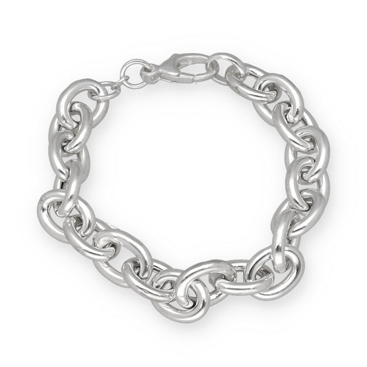 Pulsera Eslabones Ovalados de Plata de Ley 925