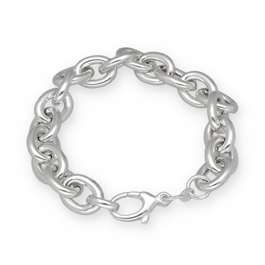 Pulsera Eslabones Ovalados de Plata de Ley 925