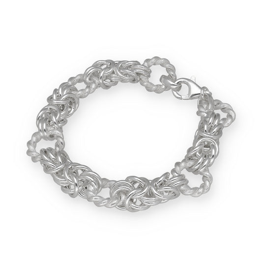 Pulsera Nudos Retorcidos de Plata de Ley 925