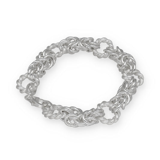 Pulsera Nudos Retorcidos de Plata de Ley 925