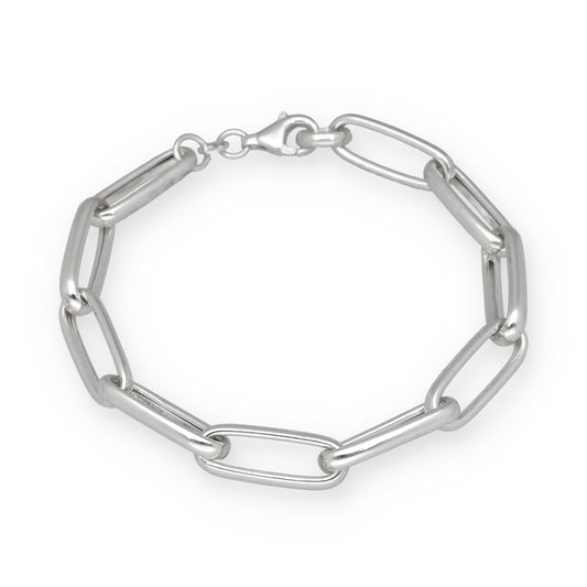 Pulsera Eslabones Largos de Plata de Ley 925