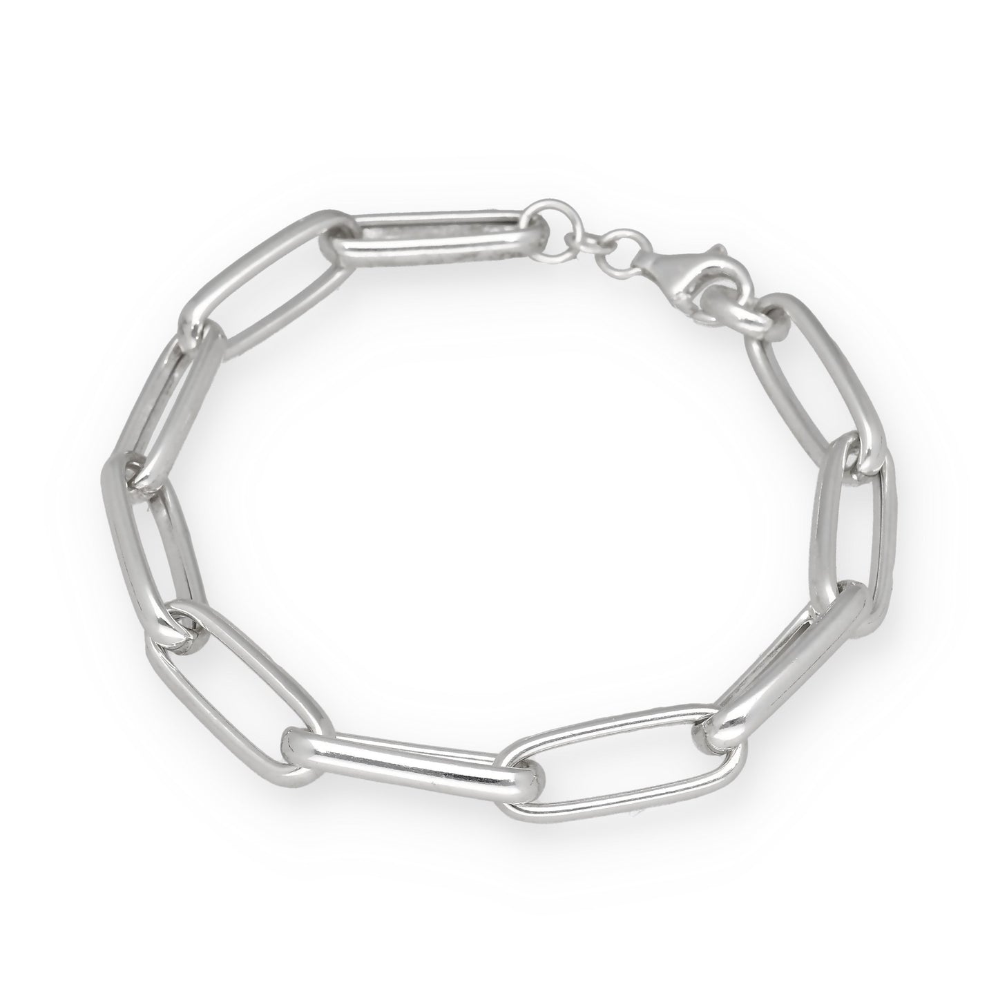 Pulsera Eslabones Largos de Plata de Ley 925