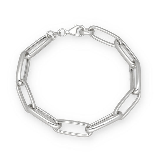 Pulsera Eslabones Largos de Plata de Ley 925