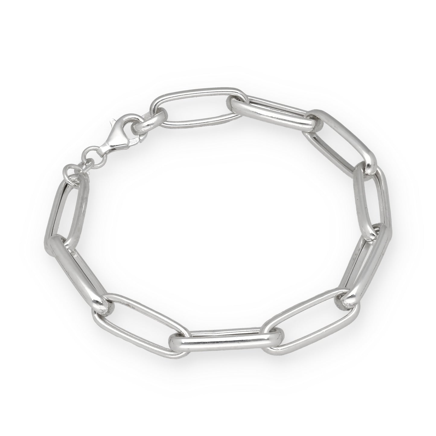Pulsera Eslabones Largos de Plata de Ley 925