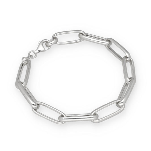 Pulsera Eslabones Largos de Plata de Ley 925