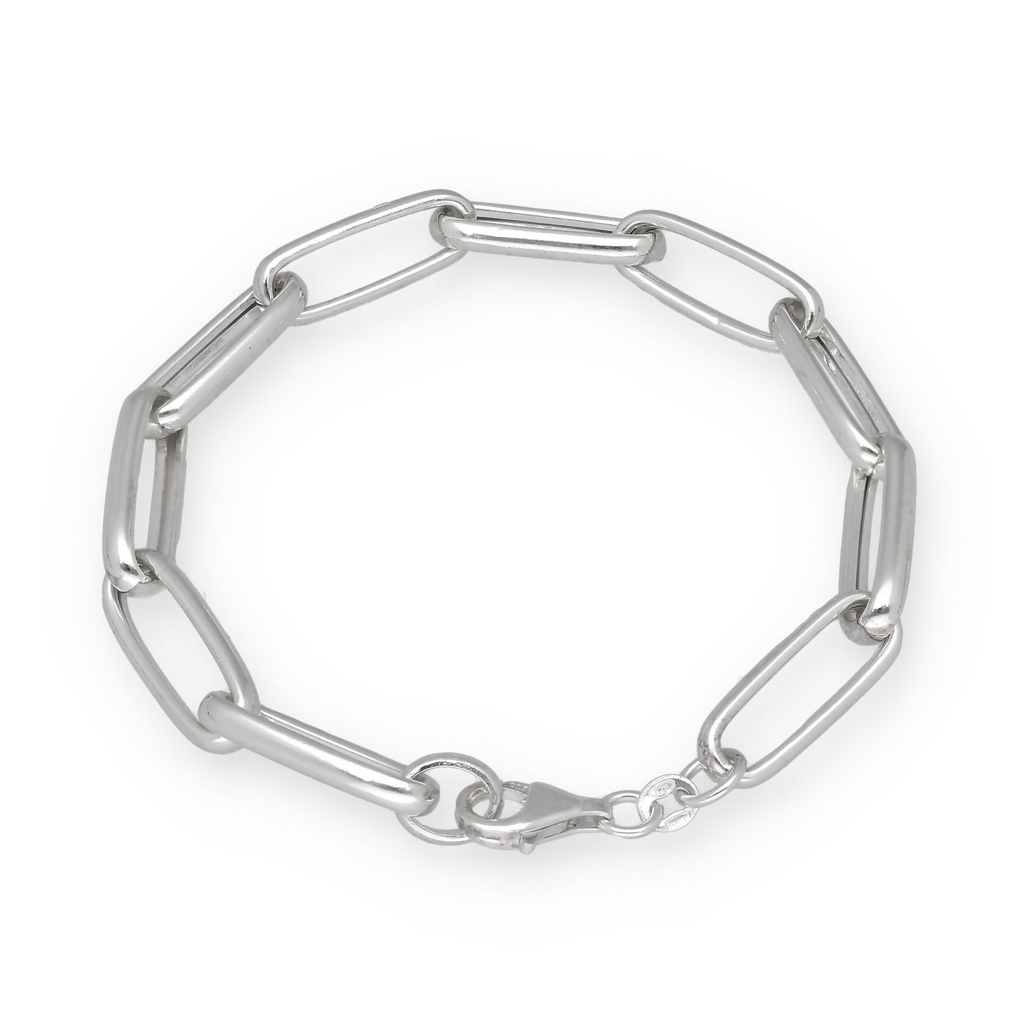 Pulsera Eslabones Largos de Plata de Ley 925