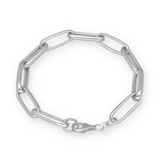 Pulsera Eslabones Largos de Plata de Ley 925