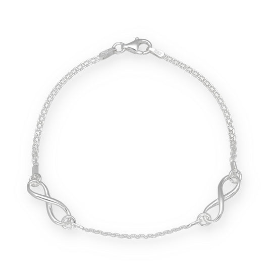 Pulsera Infinitos de Plata de Ley 925