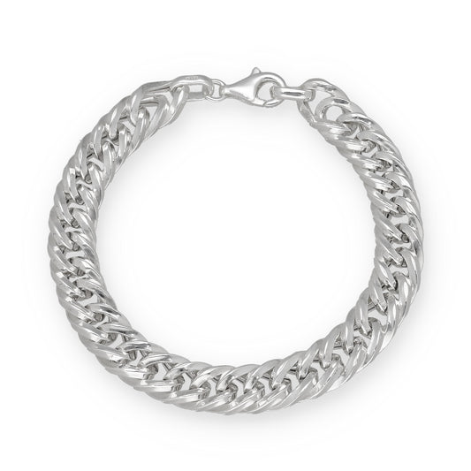 Pulsera Barbada 8.5mm de Plata de Ley 925