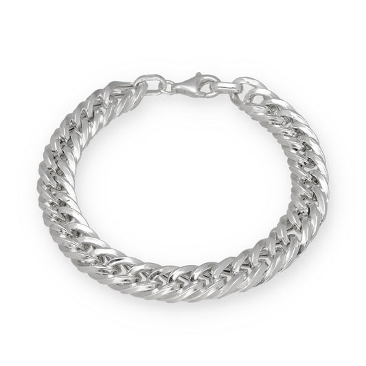 Pulsera Barbada 8.5mm de Plata de Ley 925