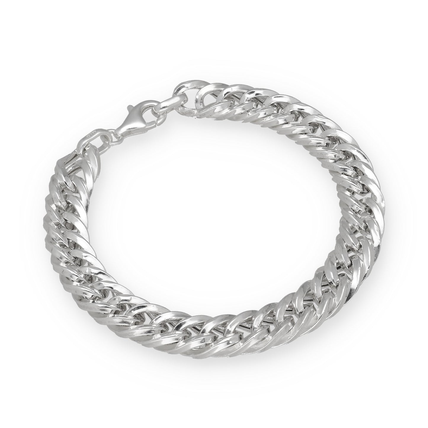 Pulsera Barbada 8.5mm de Plata de Ley 925