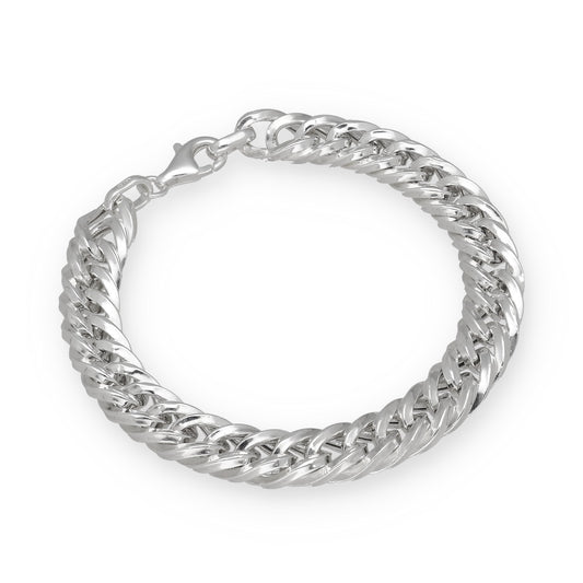 Pulsera Barbada 8.5mm de Plata de Ley 925