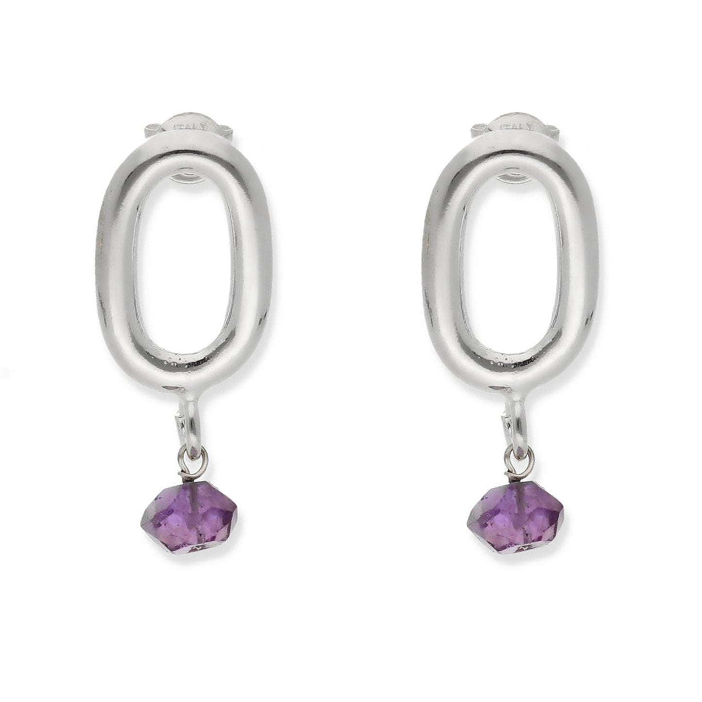 Pendientes Urus Plata 925 y Amatista Facetada