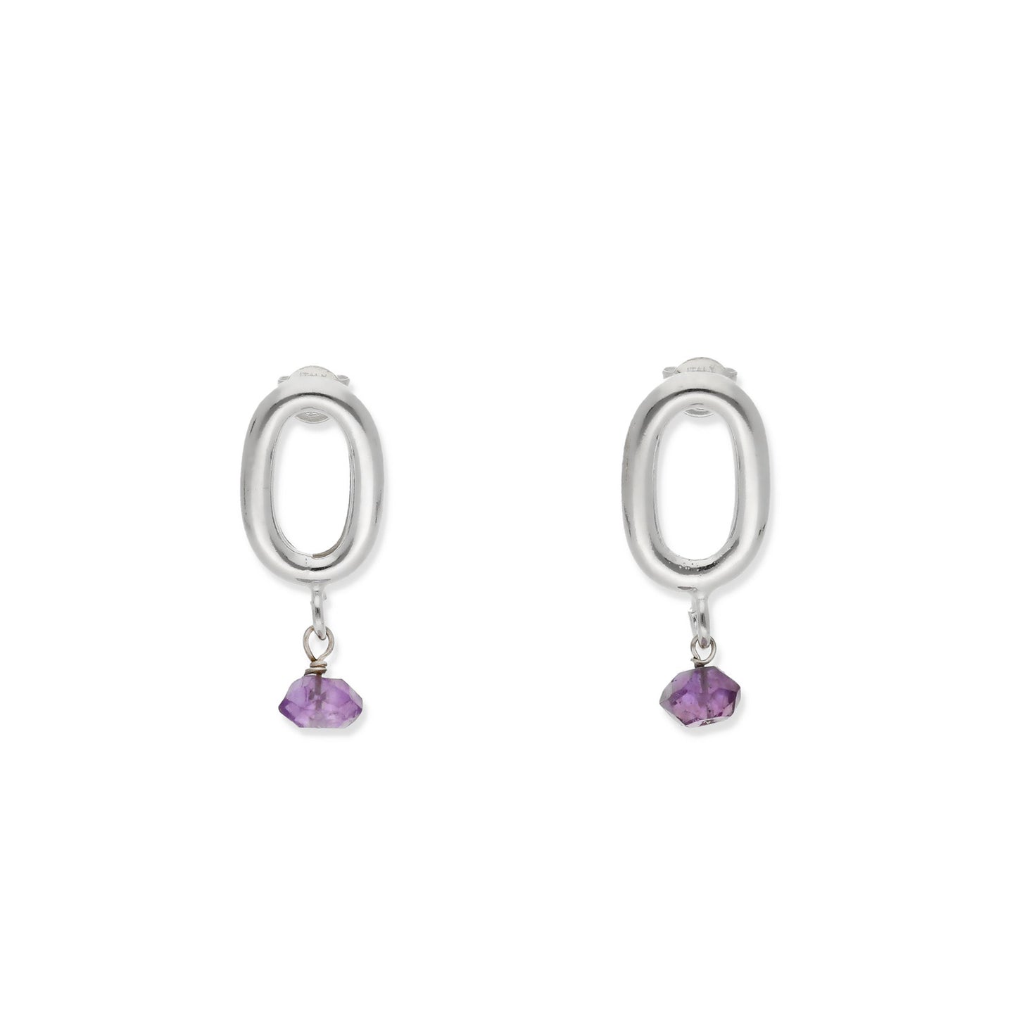 Pendientes Urus Plata 925 y Amatista Facetada