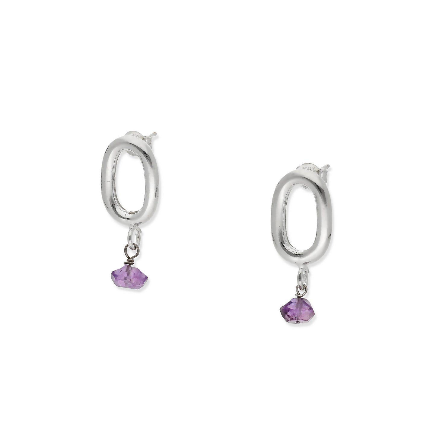 Pendientes Urus Plata 925 y Amatista Facetada