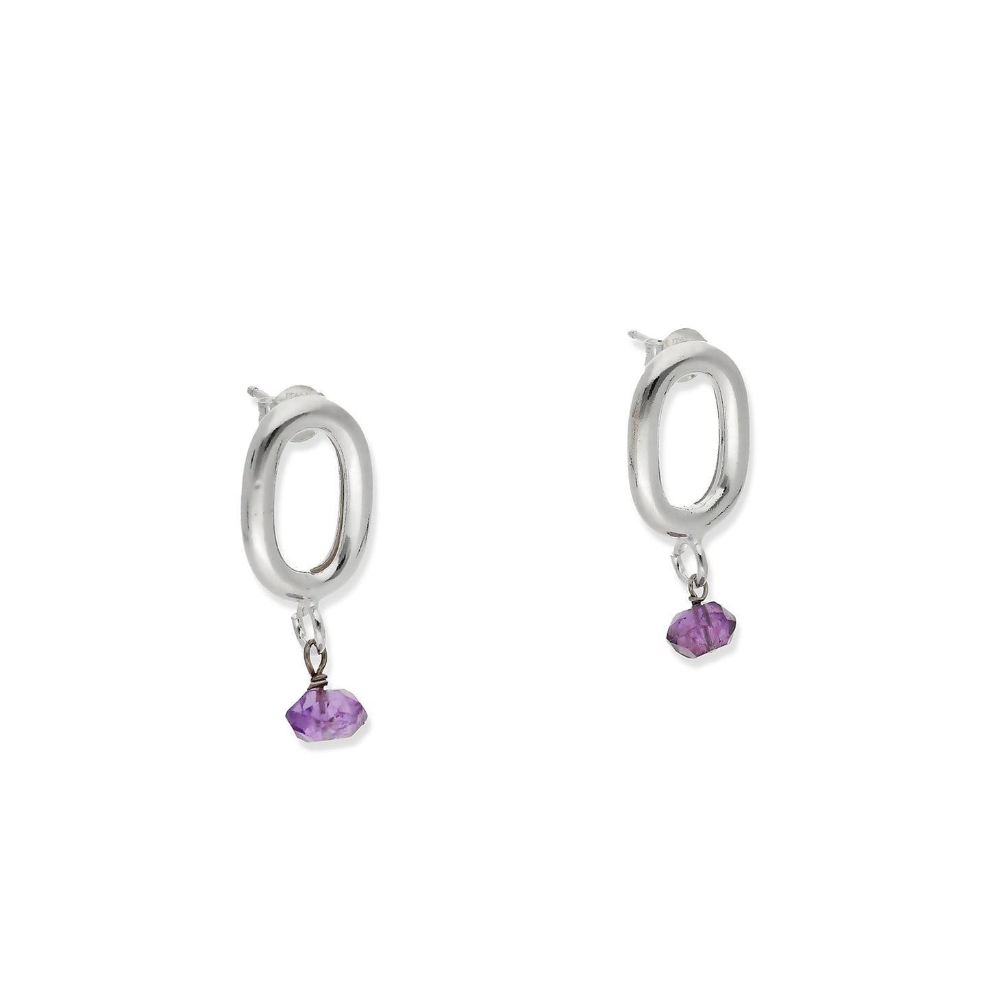 Pendientes Urus Plata 925 y Amatista Facetada