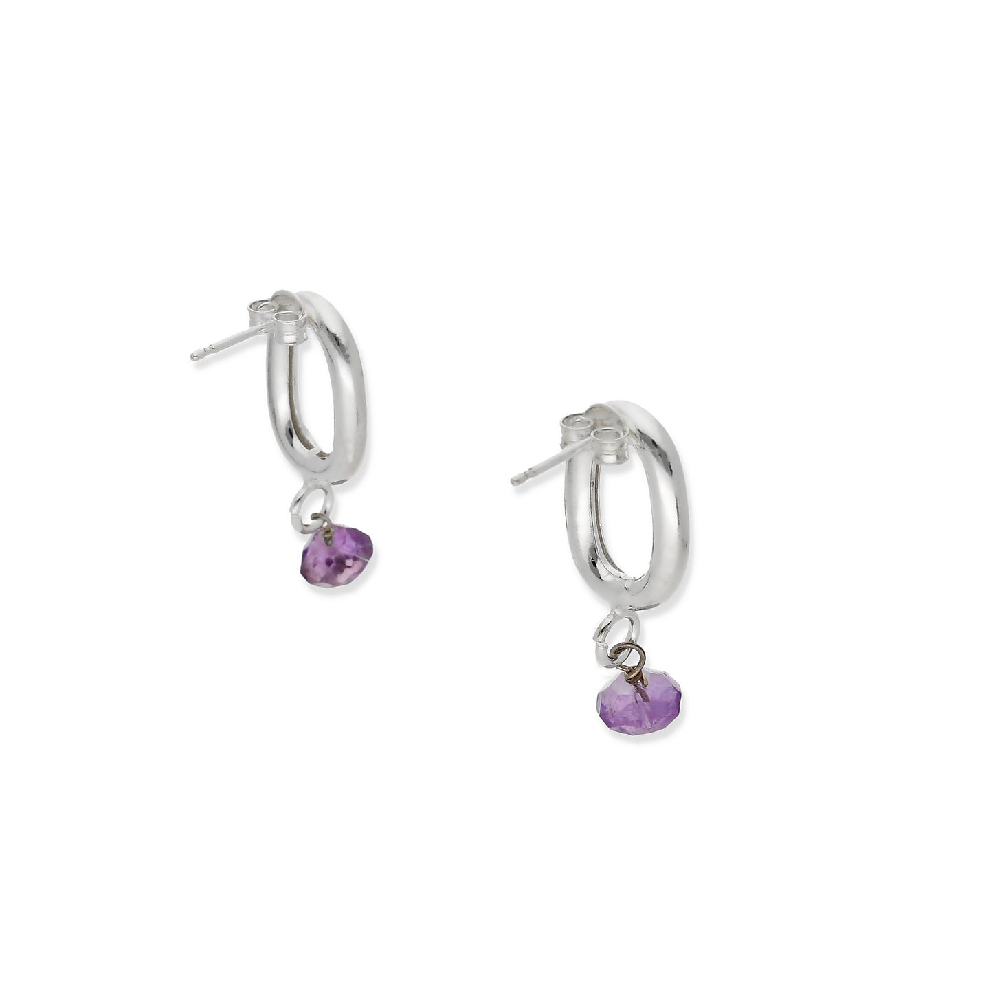 Pendientes Urus Plata 925 y Amatista Facetada