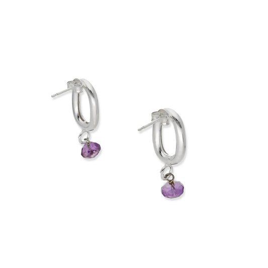 Pendientes Urus Plata 925 y Amatista Facetada