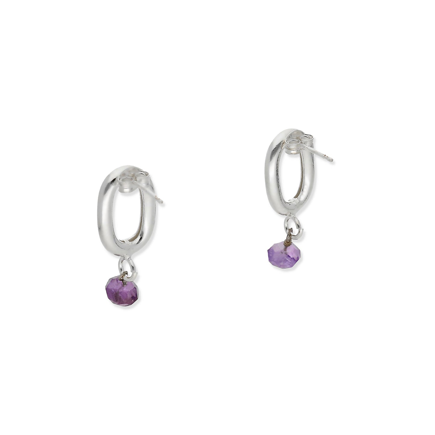 Pendientes Urus Plata 925 y Amatista Facetada