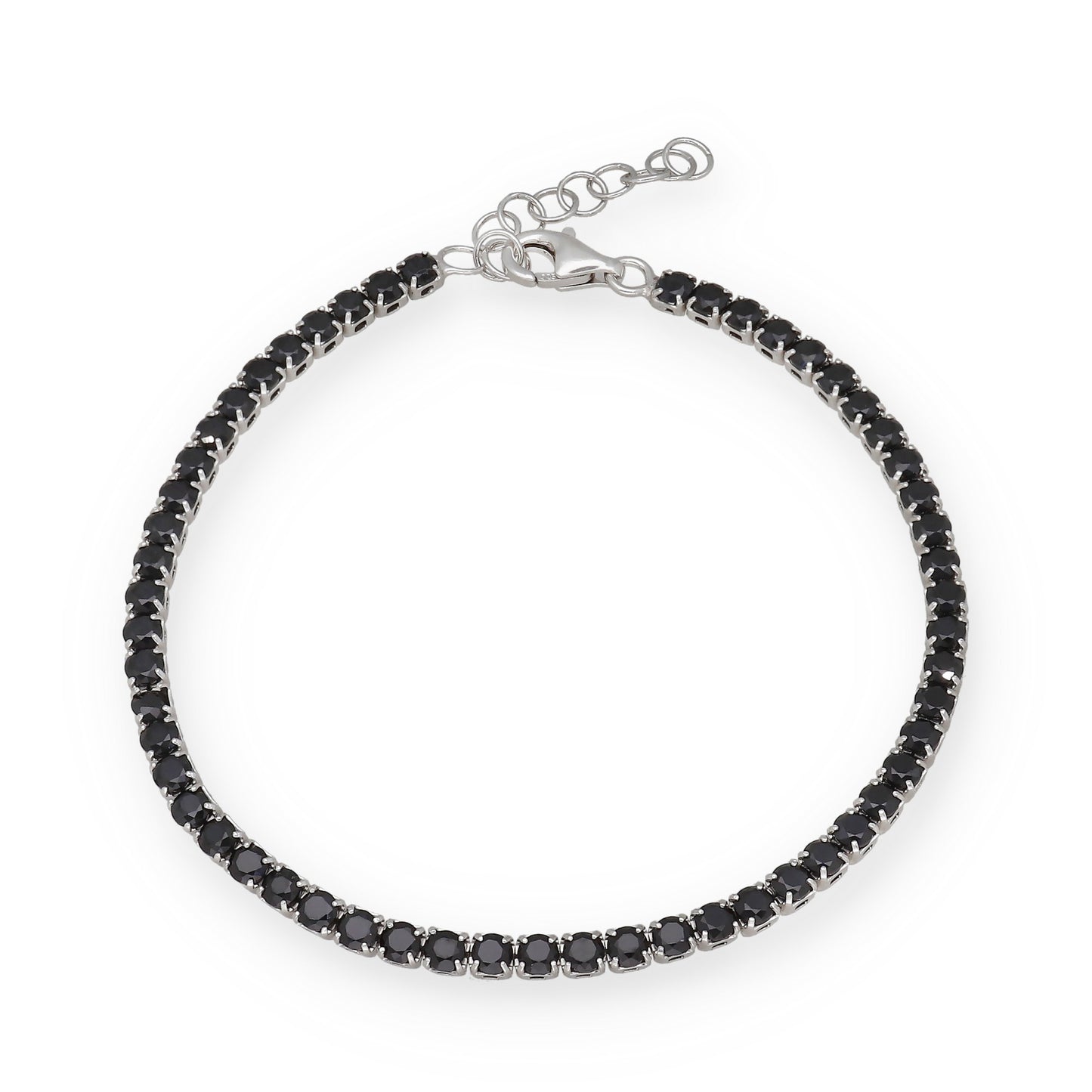 Pulsera Riviere en Plata de Ley 925 con Circonitas Negras