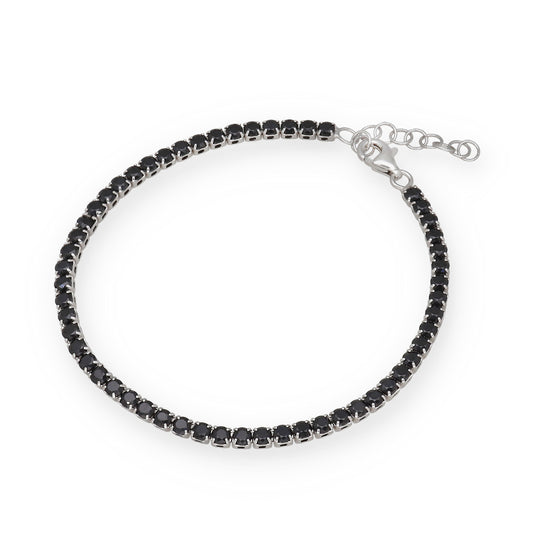 Pulsera Riviere en Plata de Ley 925 con Circonitas Negras