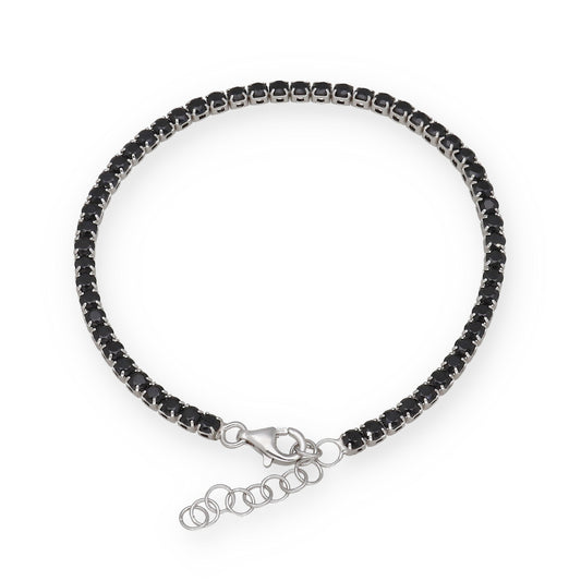 Pulsera Riviere en Plata de Ley 925 con Circonitas Negras