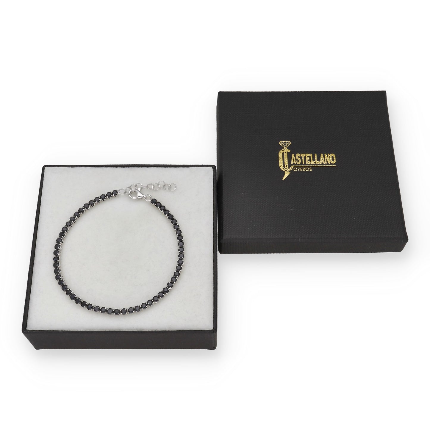 Pulsera Riviere en Plata de Ley 925 con Circonitas Negras