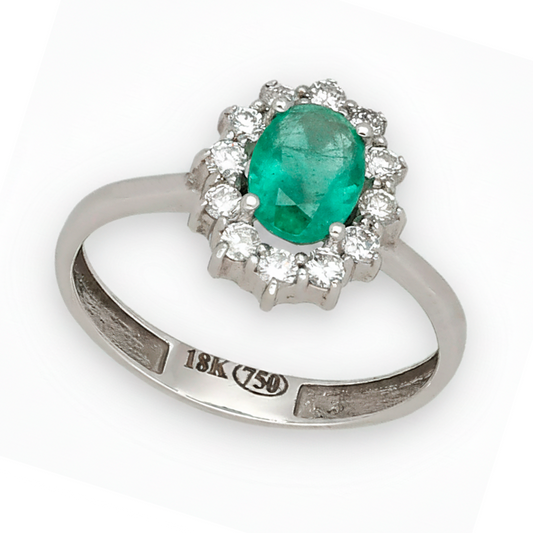 copy of Anillo Rose Oro Blanco 18k con Tanzanita Central y Diamantes