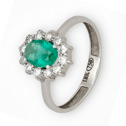 copy of Anillo Rose Oro Blanco 18k con Tanzanita Central y Diamantes