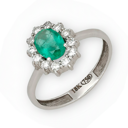 copy of Anillo Rose Oro Blanco 18k con Tanzanita Central y Diamantes