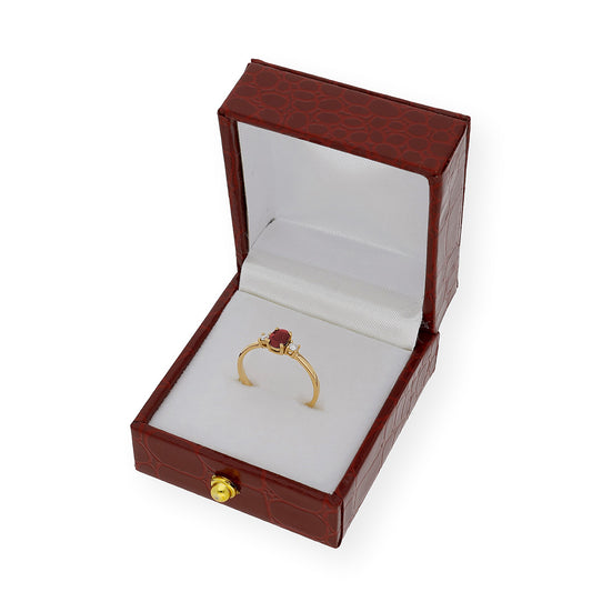 Anillo Mia Oro 18 k con Diamantes y Rubí