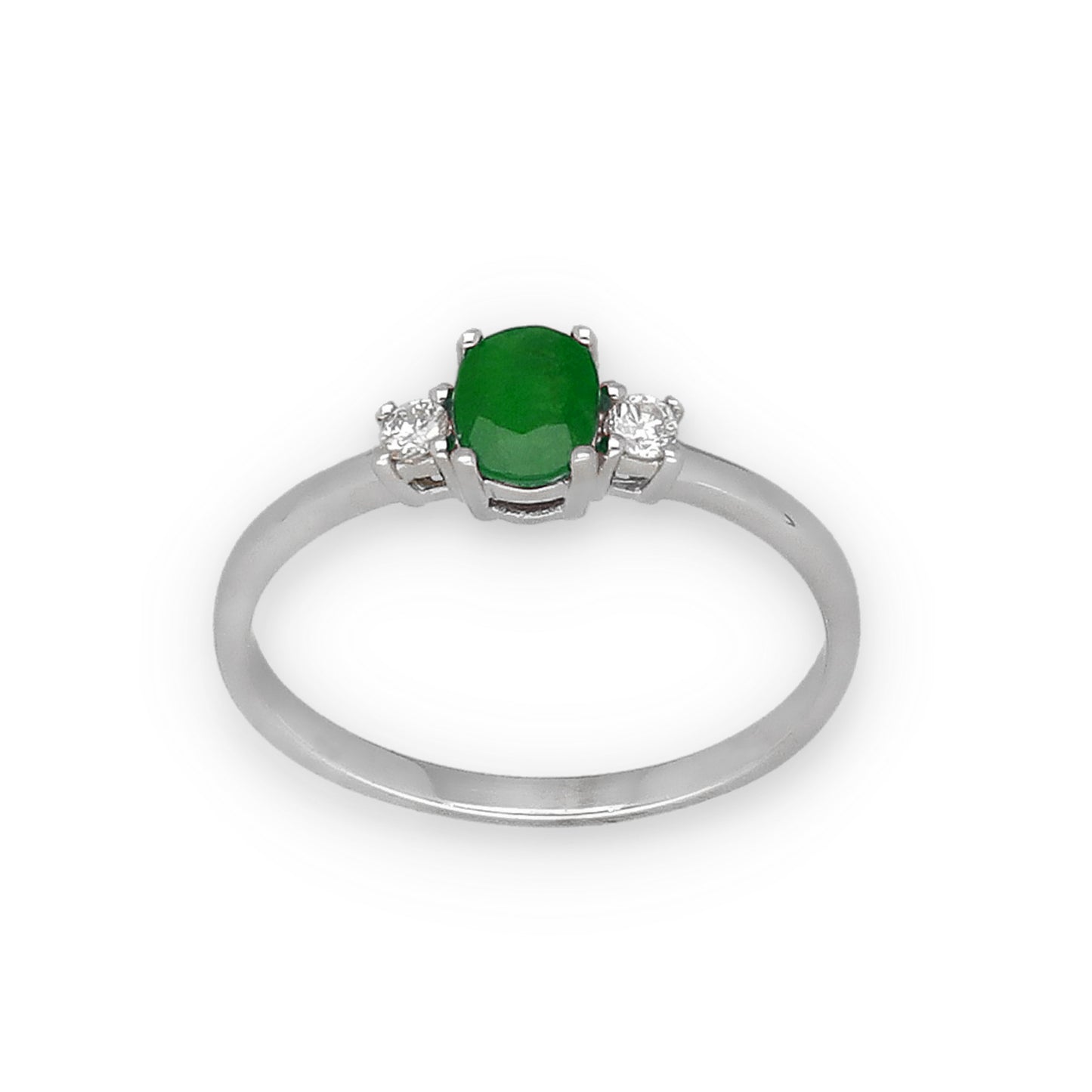 Anillo Mia en Oro 18K con Diamantes y Esmeralda