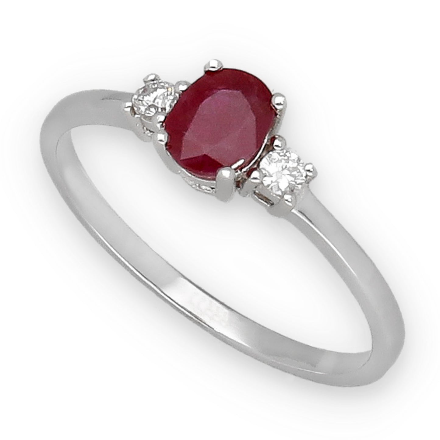 Anillo Mia Oro 18 k con Diamantes y Rubí