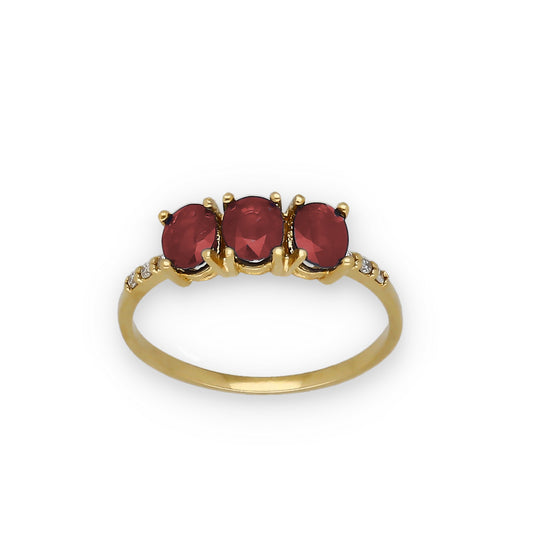 Anillo Lumina en Oro 18K con Rubíes y Diamantes