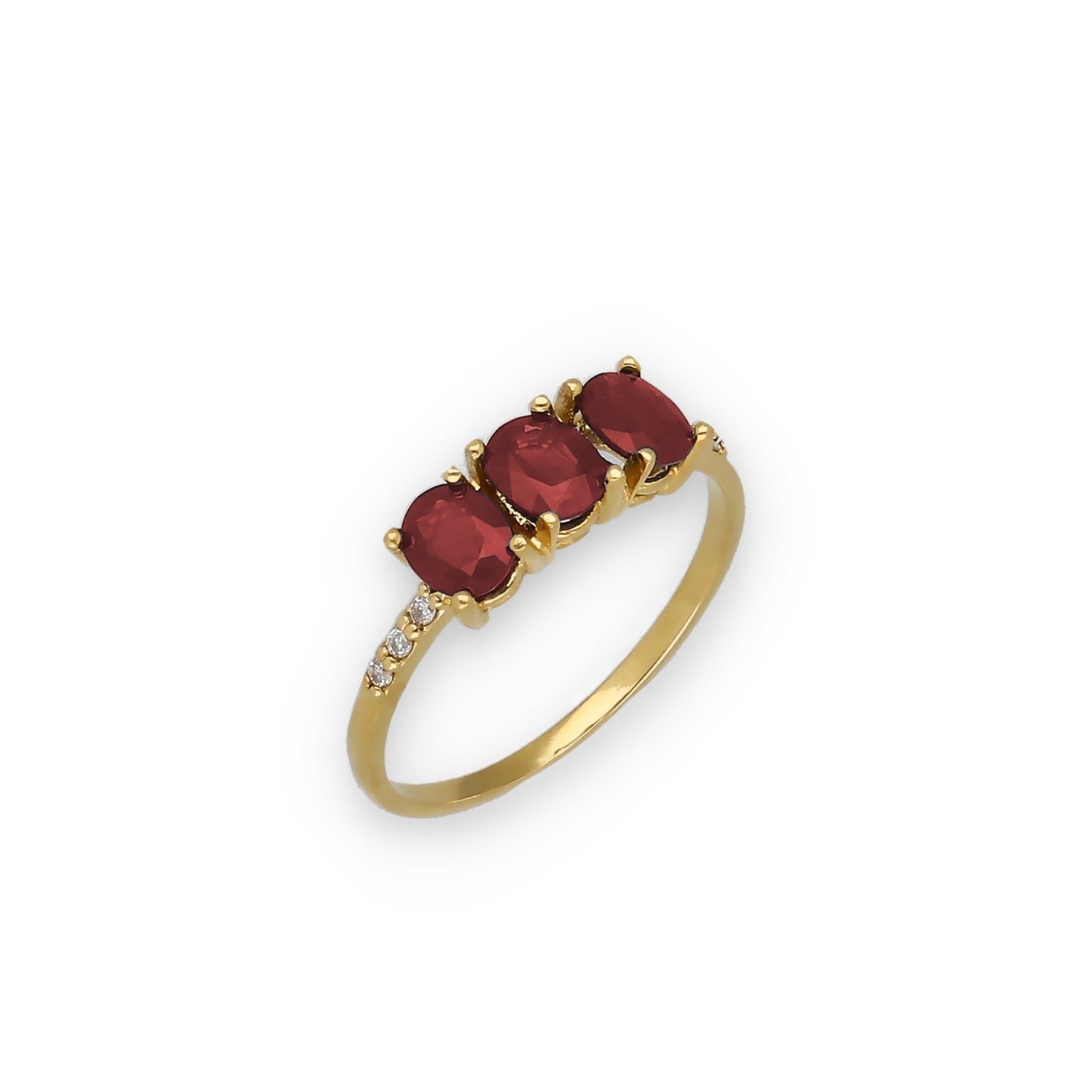 Anillo Lumina en Oro 18K con Rubíes y Diamantes