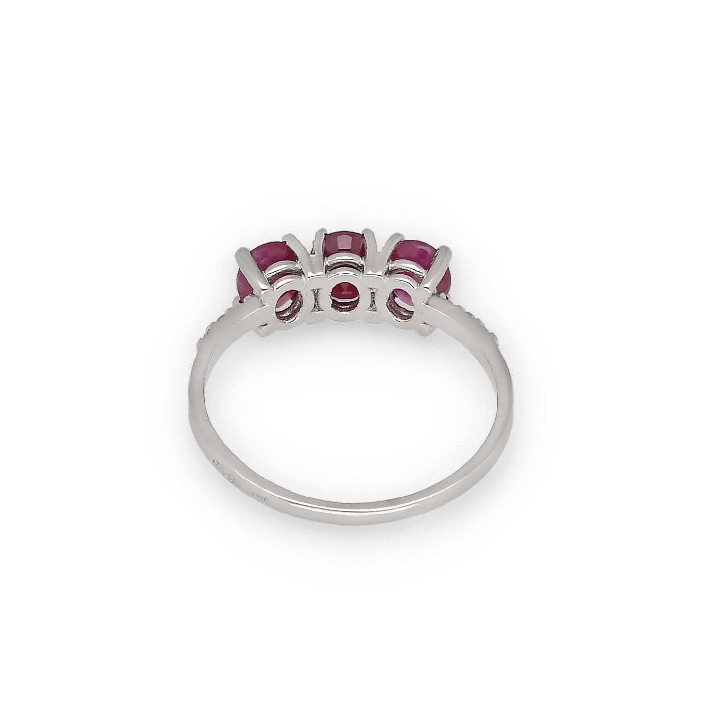 Anillo Lumina en Oro Blanco 18K con Rubíes y Diamantes