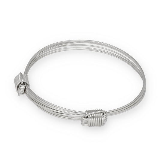 Pulsera de Nudos Africanos en Plata de Ley
