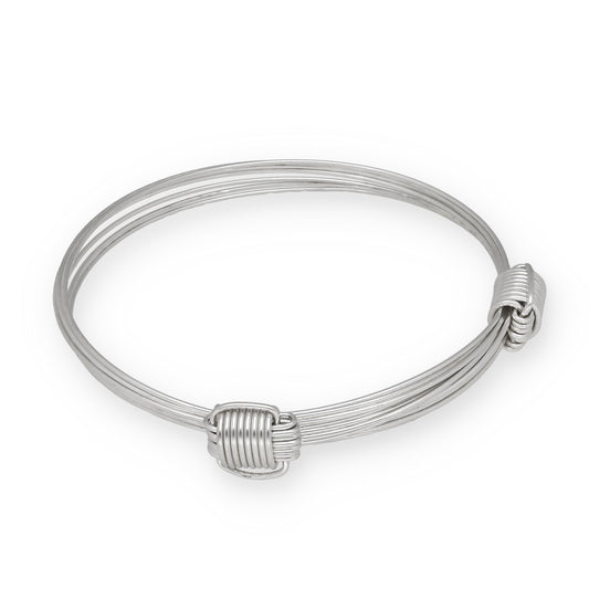 Pulsera de Nudos Africanos en Plata de Ley