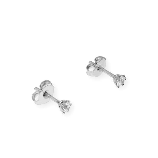 Pendientes de Compromiso con Diamantes Certificados y Oro Blanco 18k 6 Garras