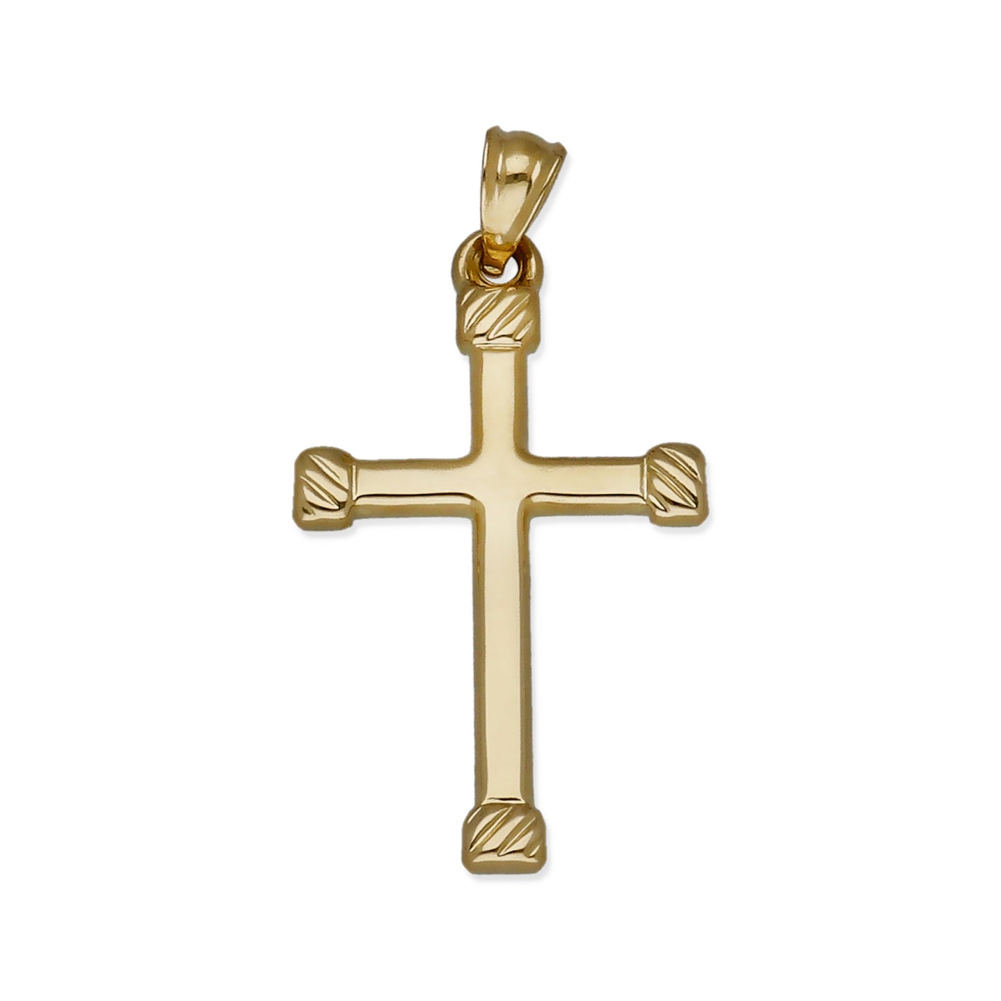 Colgante Cruz con Remaches Galloneados en Oro de 18K