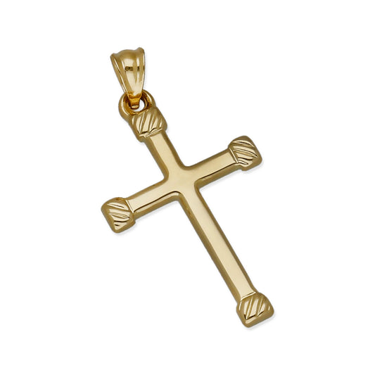 Colgante Cruz con Remaches Galloneados en Oro de 18K