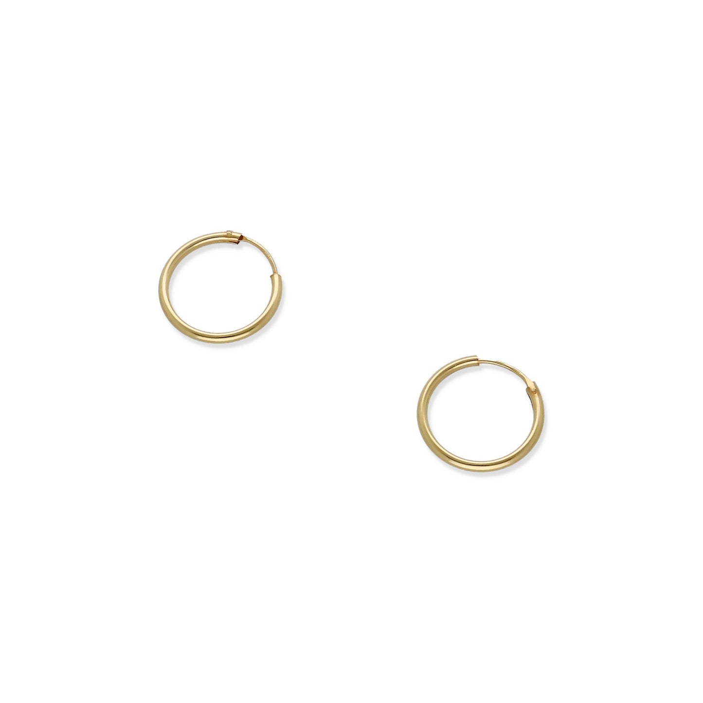 Pendientes de Aro 15 mm en Oro 18K