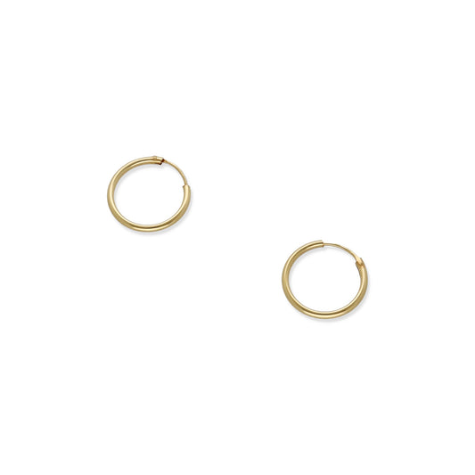 Pendientes de Aro 15 mm en Oro 18K