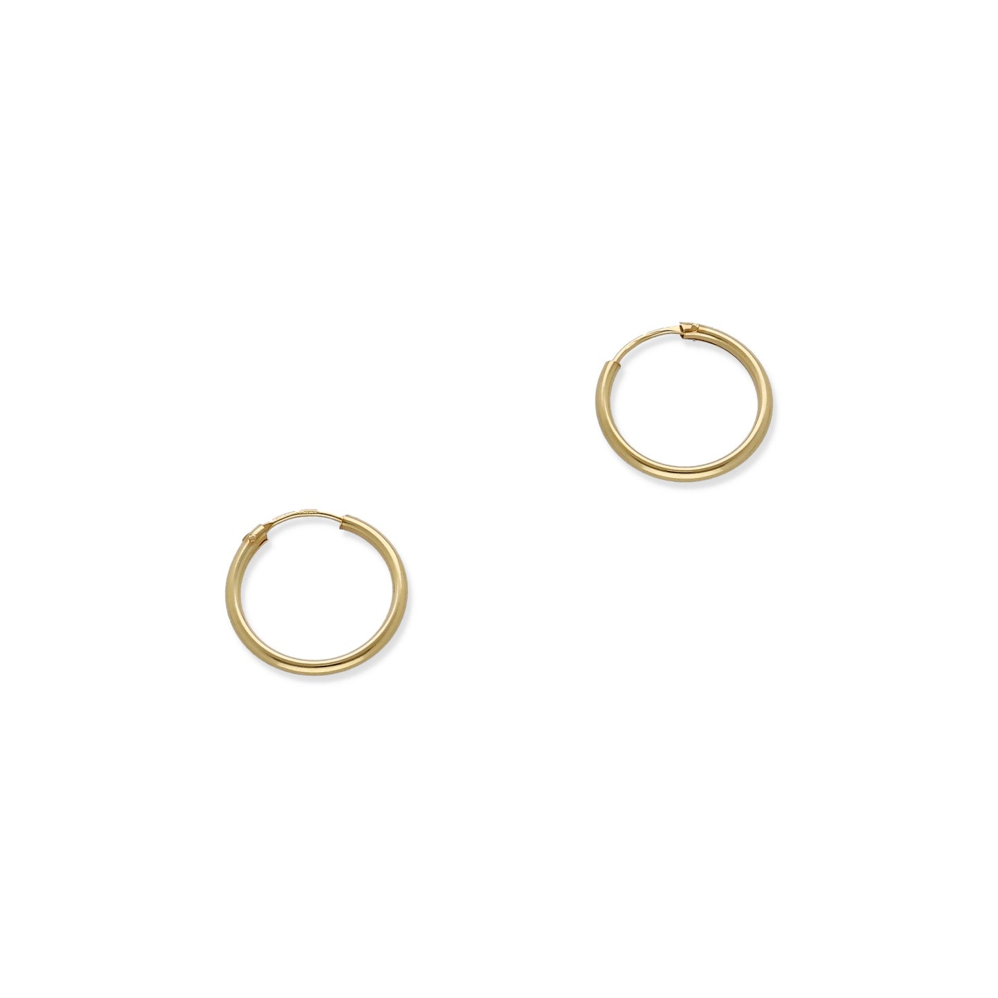 Pendientes de Aro 15 mm en Oro 18K