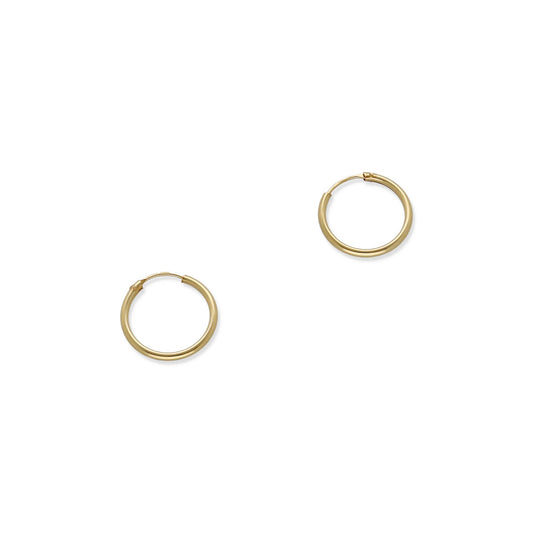 Pendientes de Aro 15 mm en Oro 18K