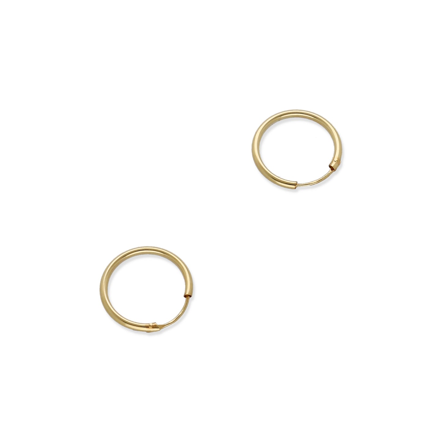 Pendientes de Aro 15 mm en Oro 18K