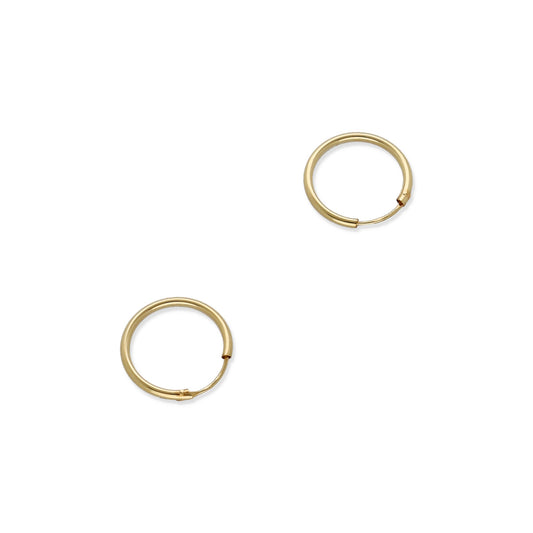 Pendientes de Aro 15 mm en Oro 18K