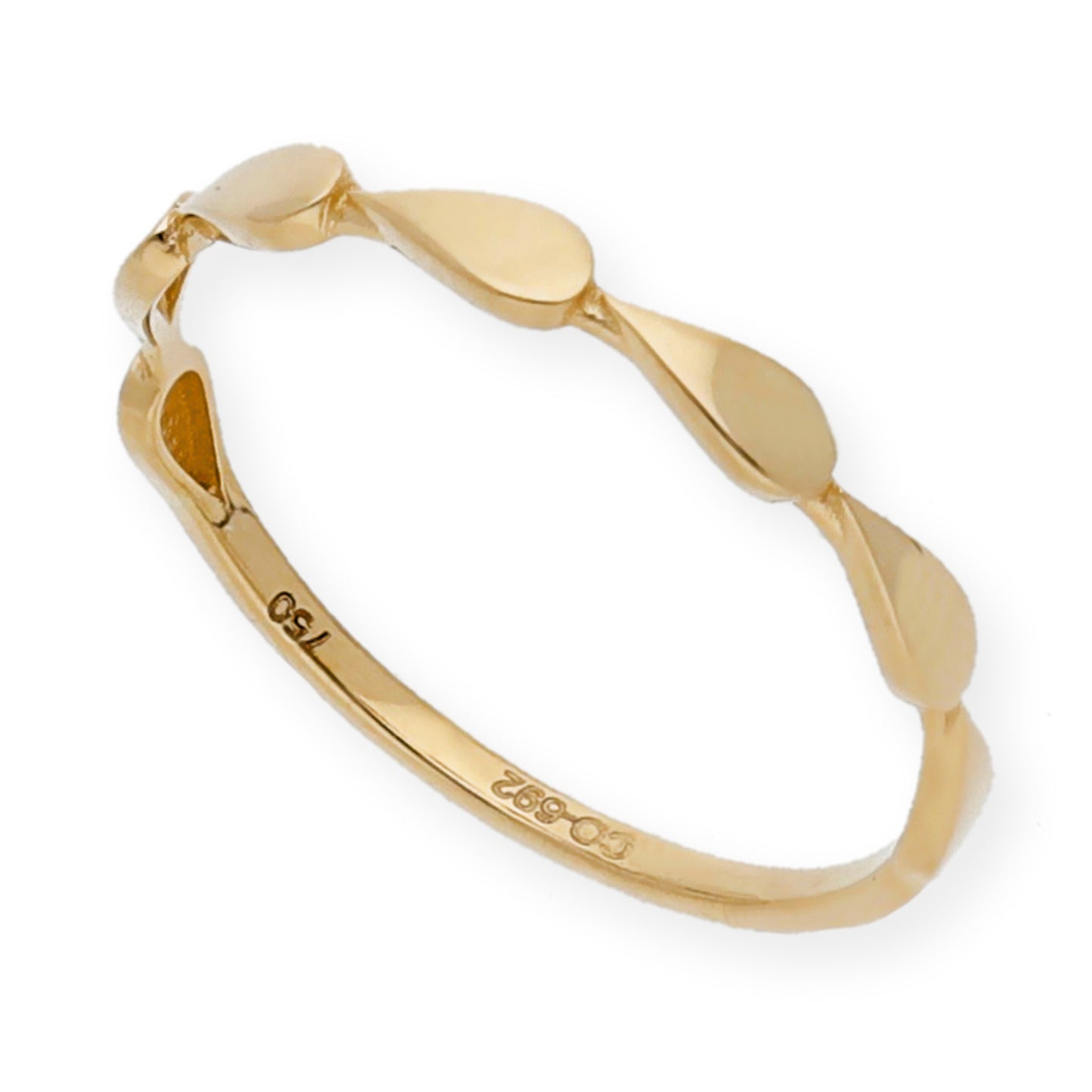 Anillo Lágrima en Oro de Ley 18k