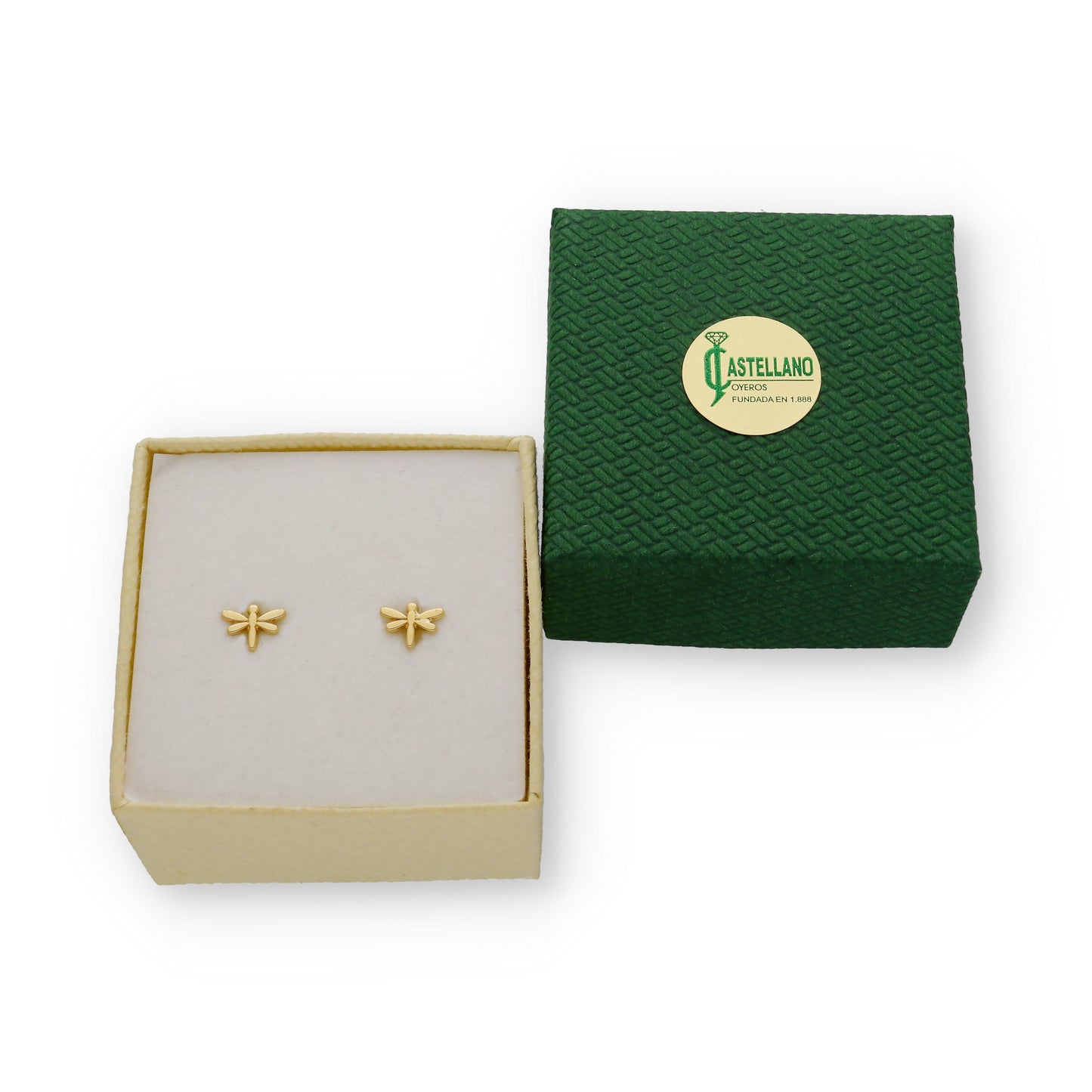 Pendientes de Oro con Diseño de Libélulas Modelo Luam