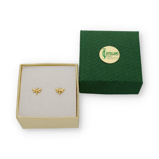 Pendientes de Oro con Diseño de Libélulas Modelo Luam